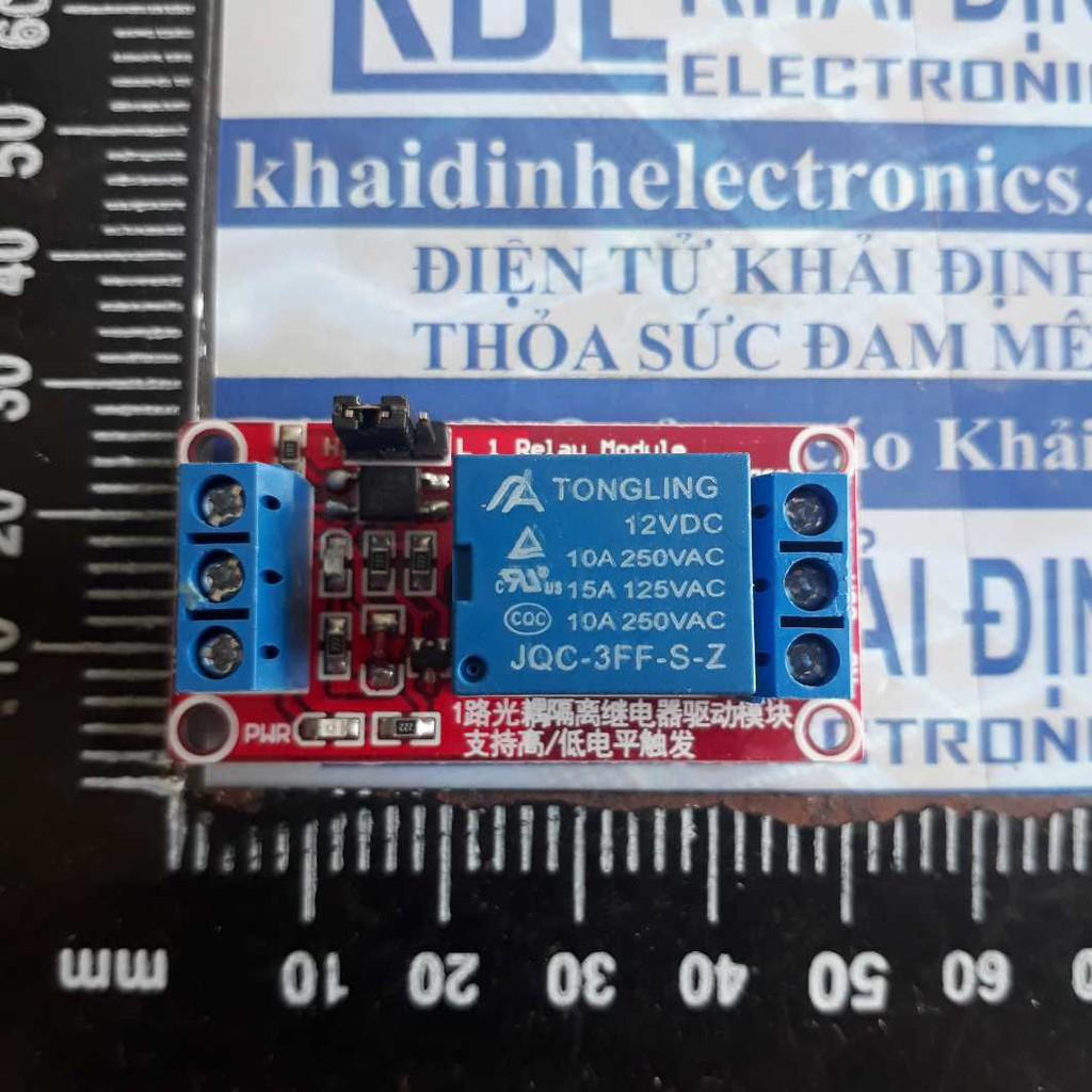 MODULE 1 RELAY 12V, OPTO, CHỌN MỨC ĐIỀU KHIỂN, domino in, out kde0203