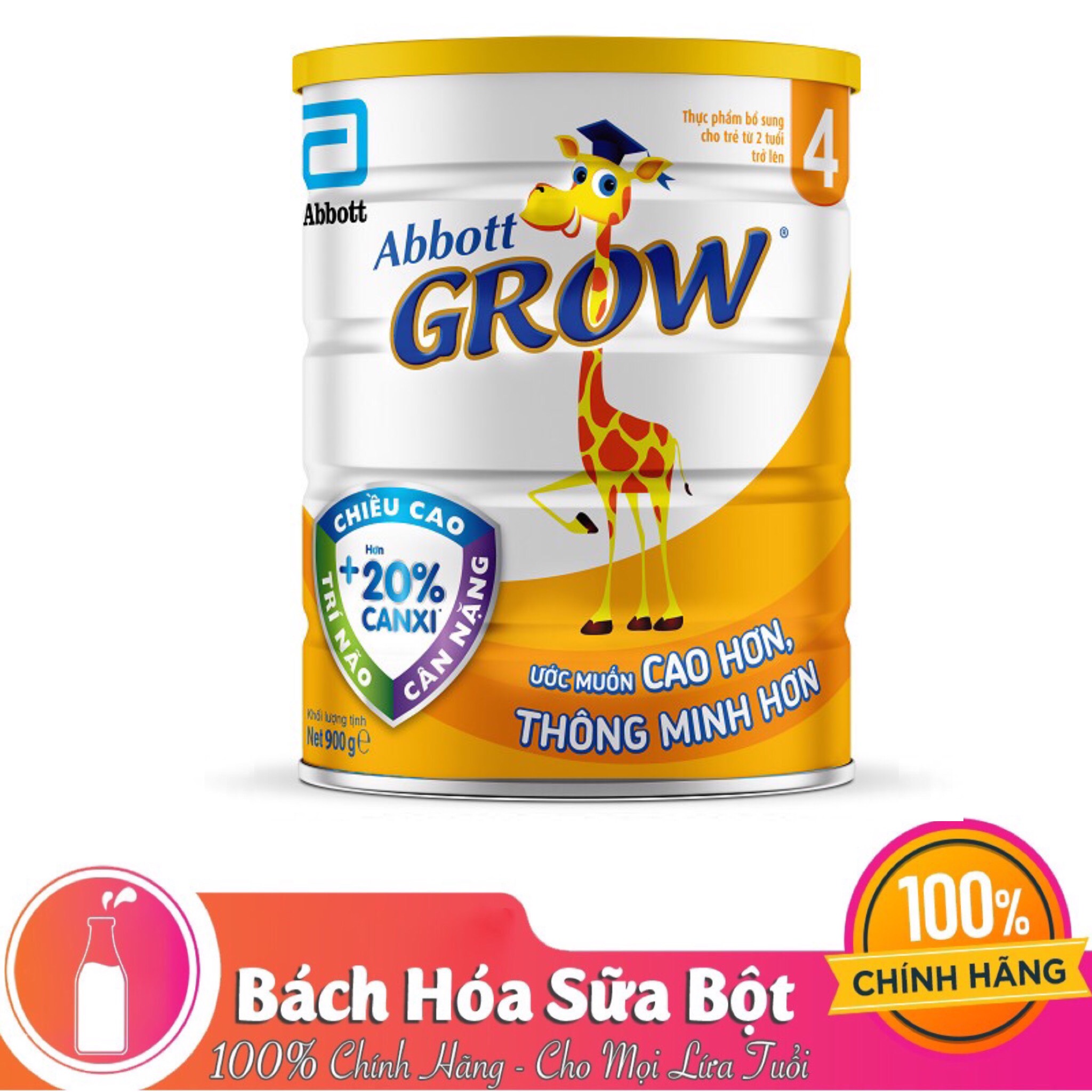 Sữa Bột Abbott Grow 4 cho trẻ từ 3 - 6 tuổi (900g)