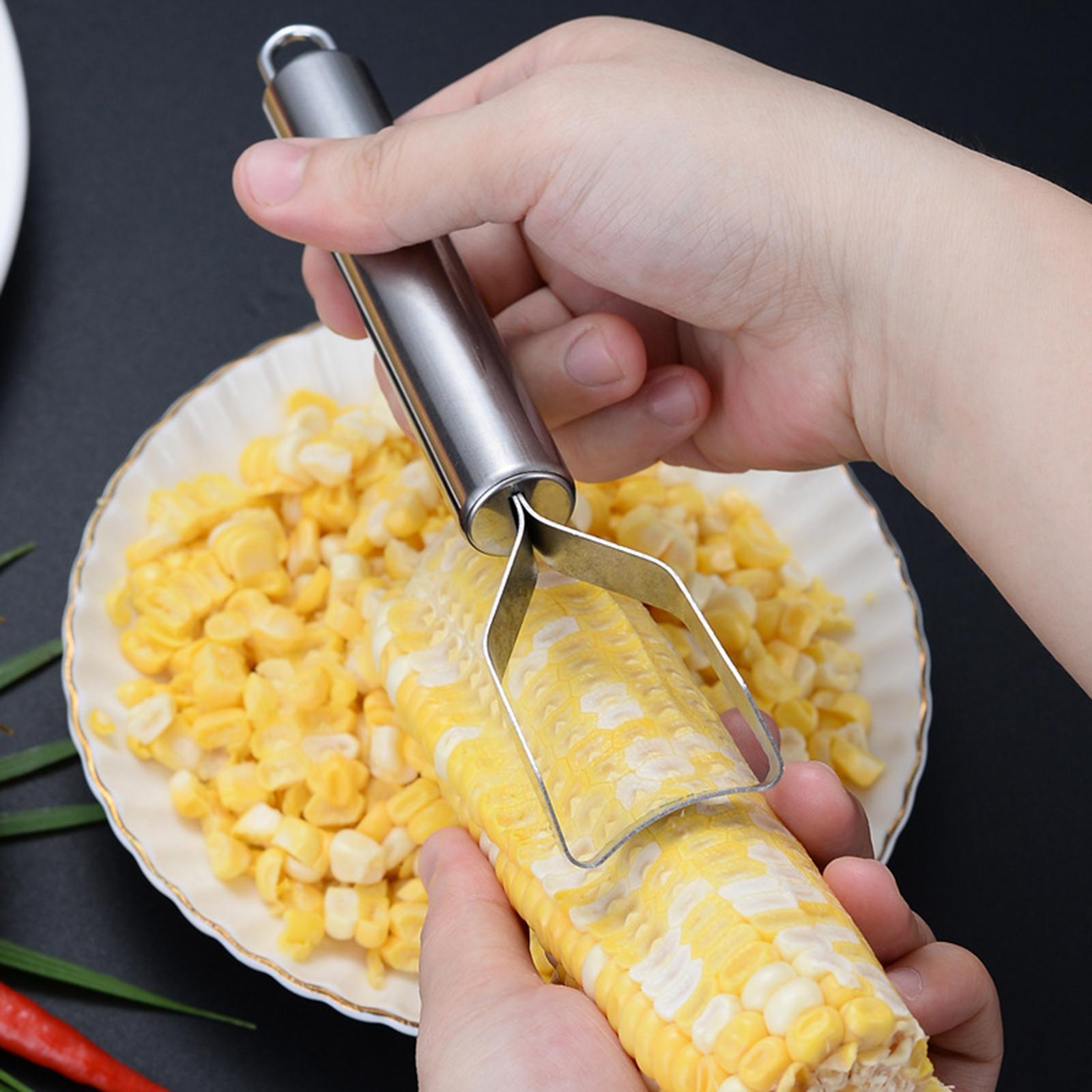 Corn  Corn Thresher Portable Corn Scraping Quick Corn Cobs Remover with Hanging Hole Kitchen Gadgets Corn Peeling Machine Corn Planer