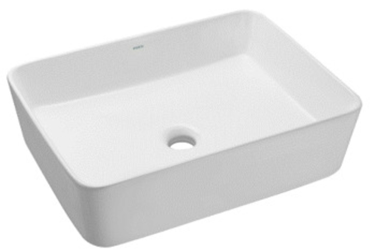 Chậu lavabo đặt bàn hình chữ nhật, không xả tràn , màu White , hiệu Moen