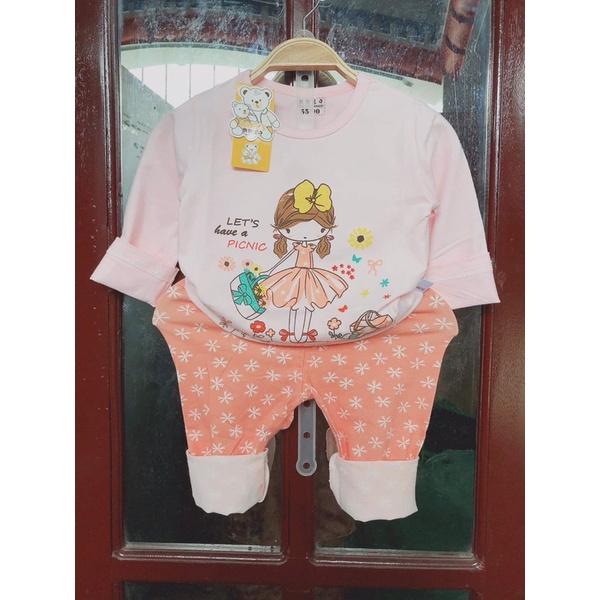 Bộ dài tay xuất Hàn cho bé gái từ 15-23kg