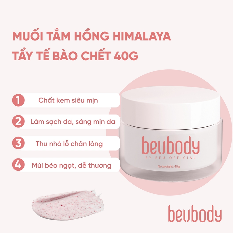 SMOOTHIE TẨY TẾ BÀO CHẾT MUỐI HỒNG HIMALAYA BEUBODY 40G