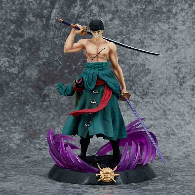 Mô Hình One Piece, mô hình Zoro - Zoro đứng 2 đầu + 3 kiếm + 3haki 