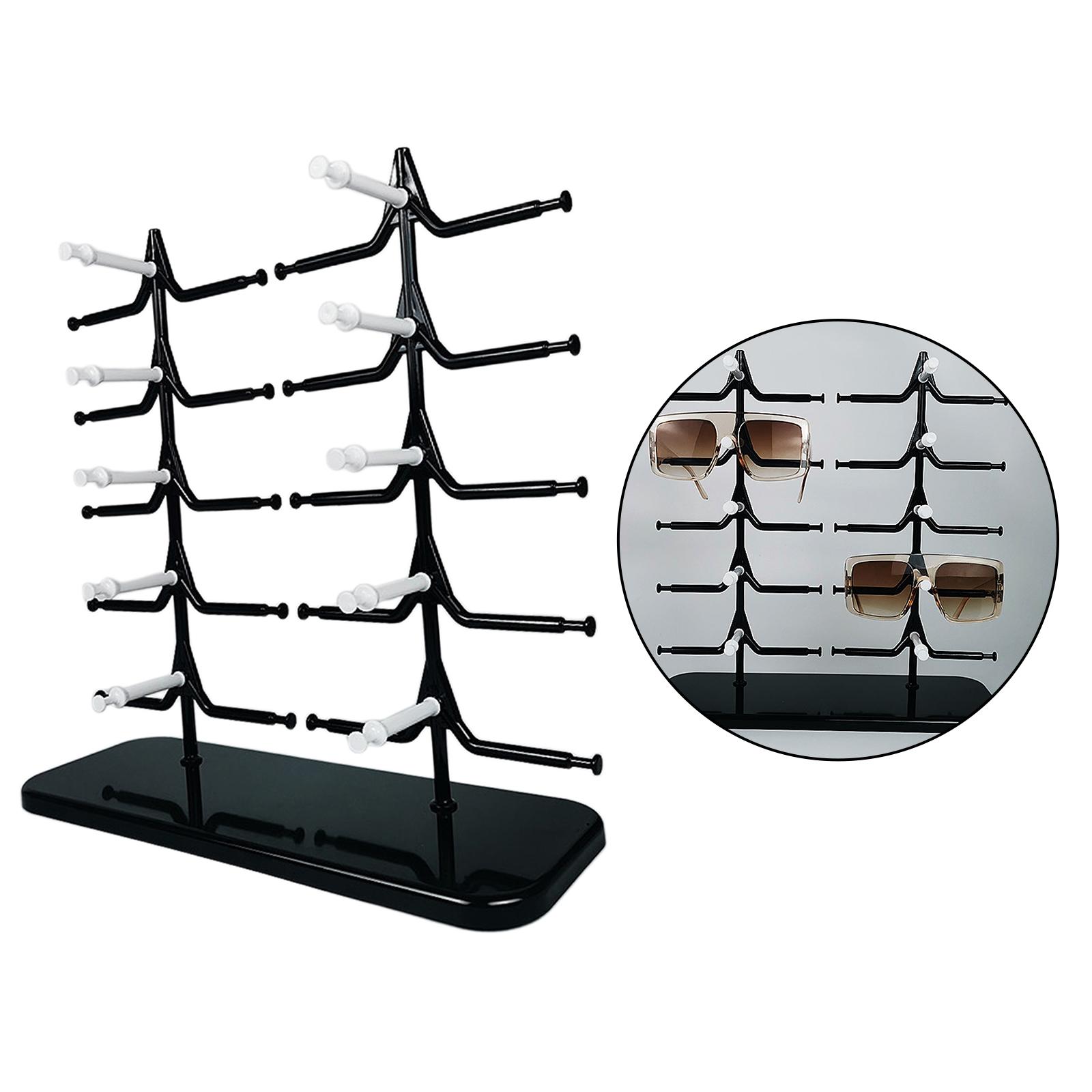 10 Pairs Sunglasses Display Rack Eyeglass Glasses Stand Holder