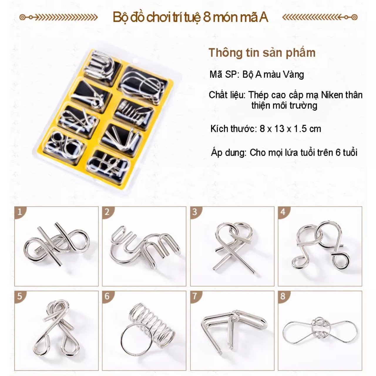 Combo 24 Móc Khóa IQ, Thử Thách Mở Khóa, Đồ Chơi Trí Tuệ Cho Trẻ, Móc Khoá Tư Duy Thông Minh