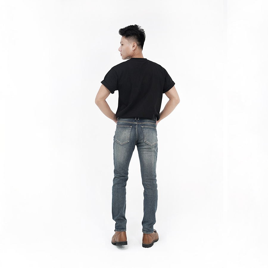 Quần Jeans Nam Cao Cấp HUNTER X-RAYS Form Slimfit Thun Xanh Phủ Dơ Bụi Thời Trang D26