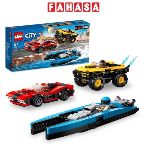 Đồ Chơi Lắp Ráp Bộ Sưu Tập 3 Xe Đua Kết Hợp - Combo Race Pack - Lego City 60395 (362 Mảnh Ghép)