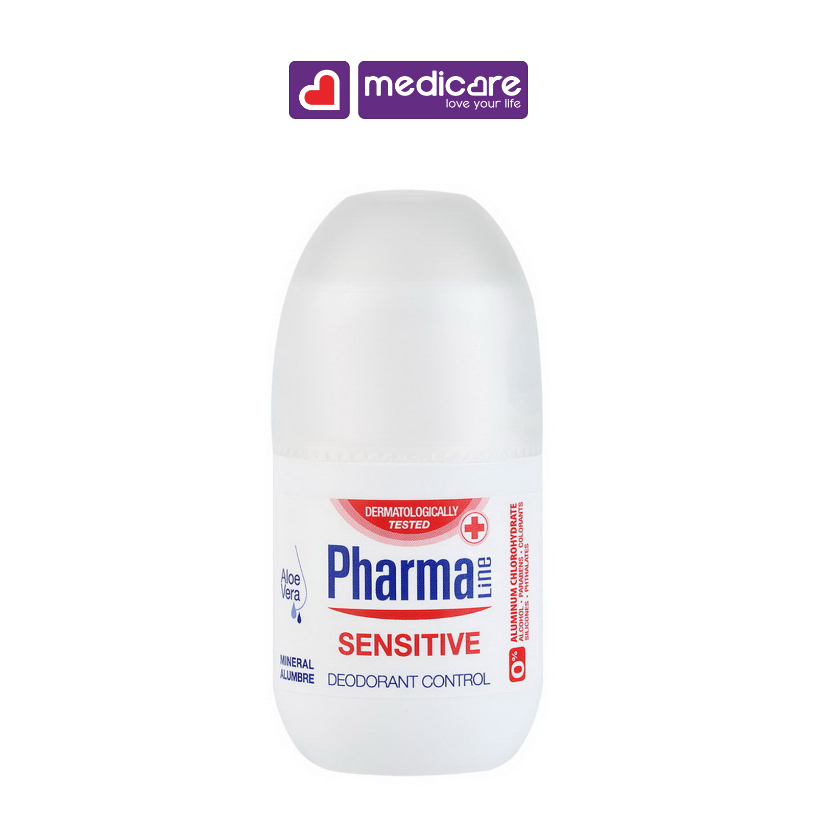 0125045 Lăn khử mùi PHARMALINE Sensitive 50ml