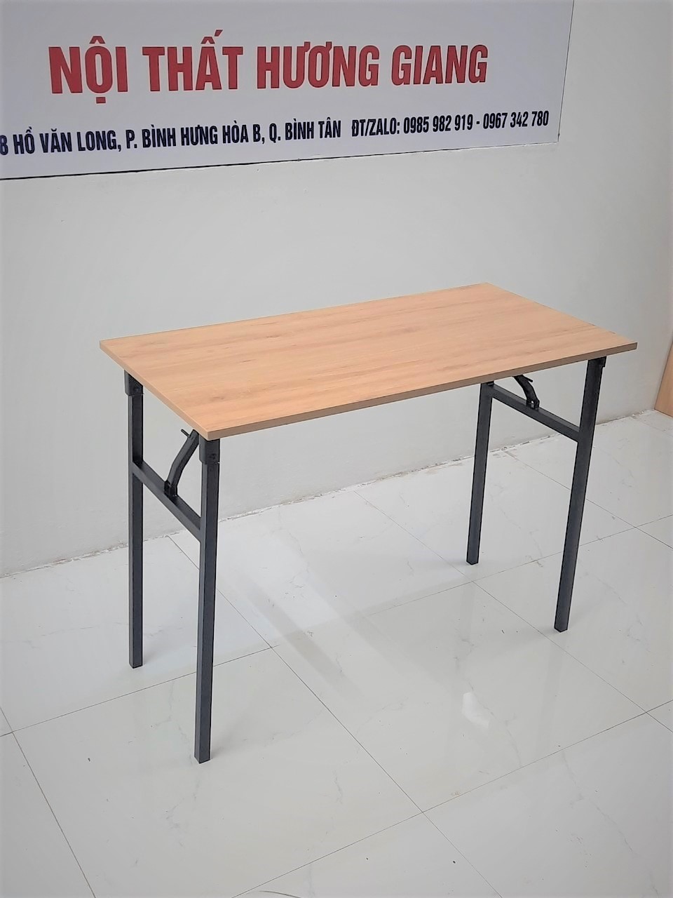 Bàn gấp gọn,chân sắt mặt gỗ công nghiệp HG FURNITURE