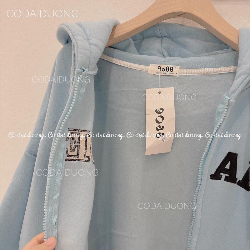 áo khoác nỉ ANDE - xanh,freesize dưới 65kg