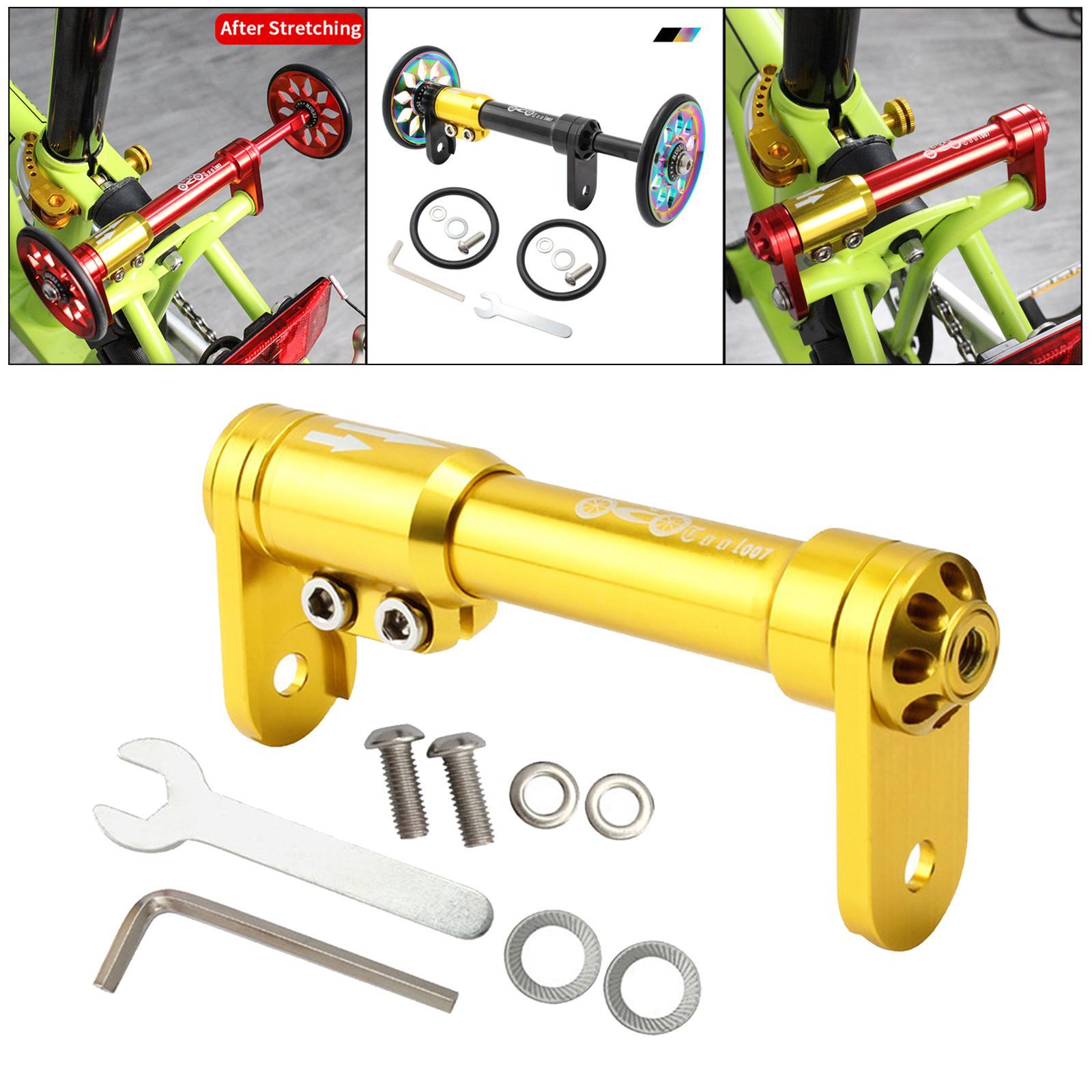 Folding  Wheel Extension Rod Walking Transport Parts Black