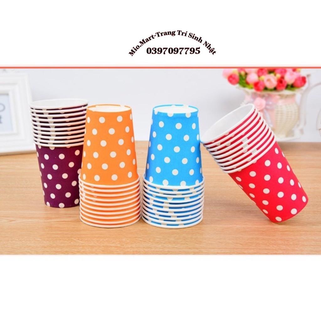 Set 10 Cốc Trang Trí Sinh Nhật, Ly Giấy Tiệc,Party Các Màu BB30