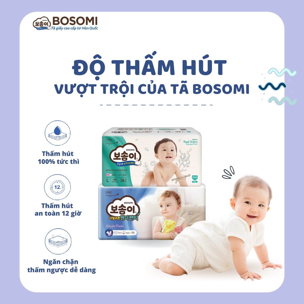 Bỉm - Tã dán Bosomi XL30(13- 18kg)