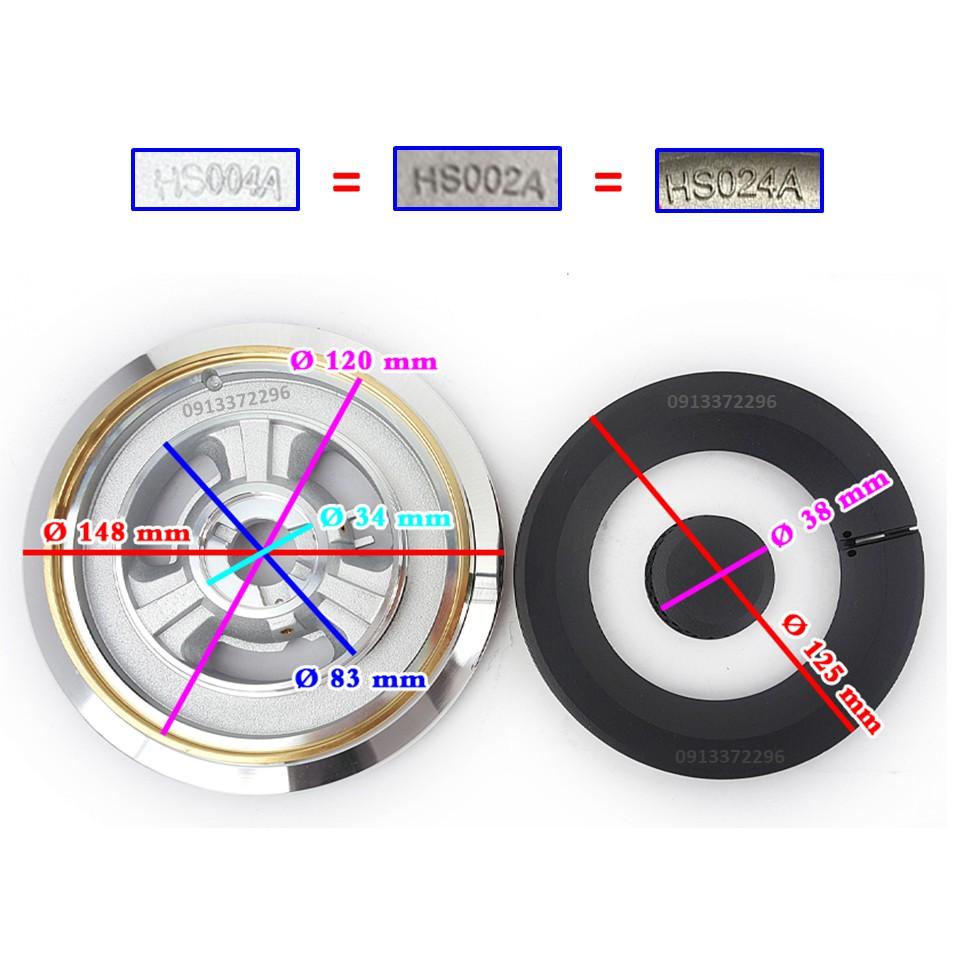 Bộ Đầu Đốt - Bộ Mâm Chia Lửa HS004A Đa Năng Cho Bếp Gas Âm (Thay Thế Cho Bộ HS002A, HS024A