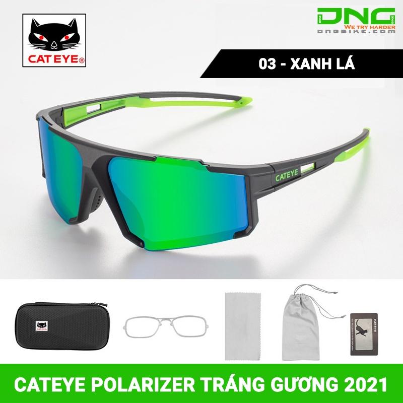 Kính xe đạp thể thao CATEYE POLARIZER tráng gương 2021