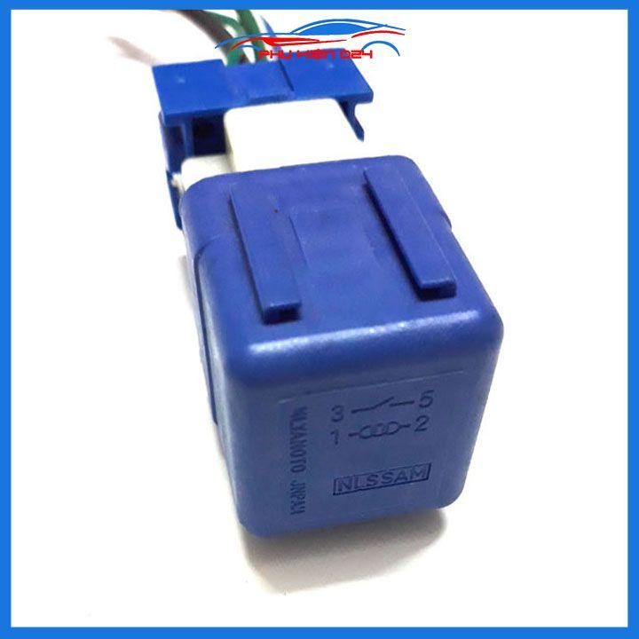 Rơ le relay còi ô tô 12V 4 chân xanh