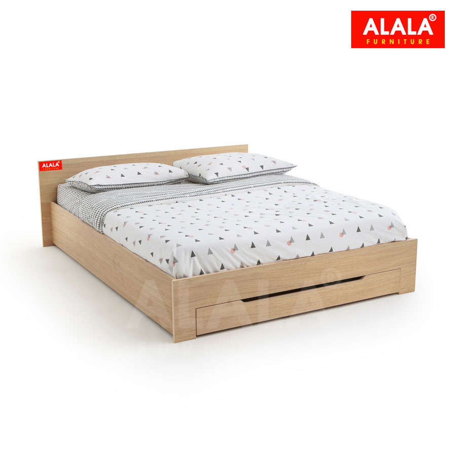 Giường ngủ ALALA29 + hộc kéo / Miễn phí vận chuyển và lắp đặt/ Đổi trả 30 ngày/ Sản phẩm được bảo hành 5 năm từ thương hiệu ALALA/ Chịu lực 700kg