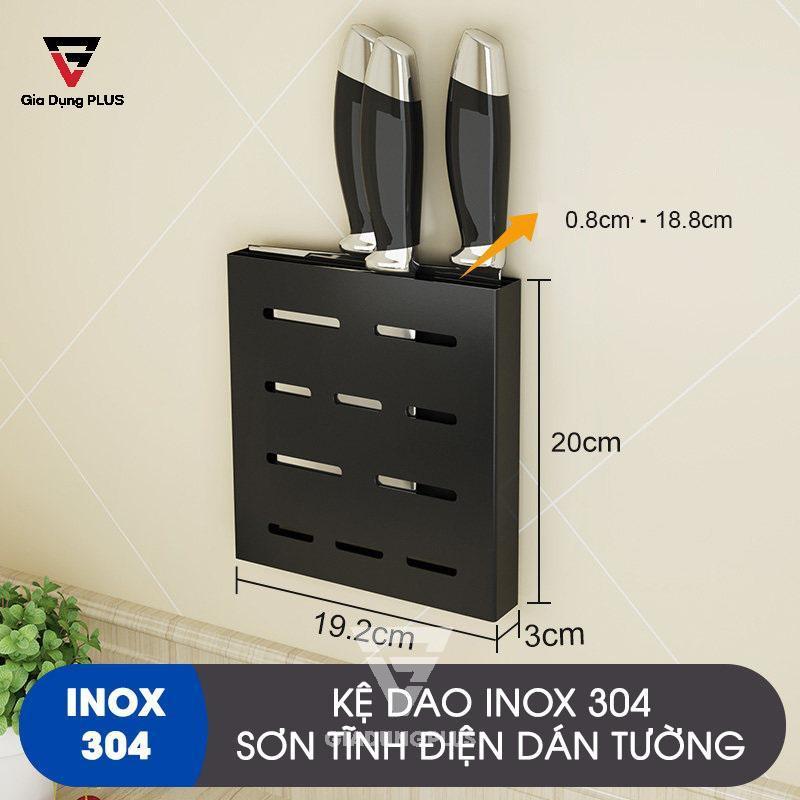 Giá Cài Dao Kéo [ Inox 304] Cao Cấp Dán Tường Siêu Chắc Chắn, Không Cần Phải Khoan Tường | Gia Dụng Plus