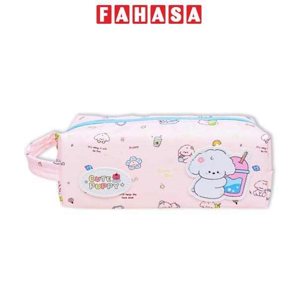 Bóp Viết Vải Cute Puppy Hình Cún Có Quai Xách - Yescholar 9419 - Màu Hồng