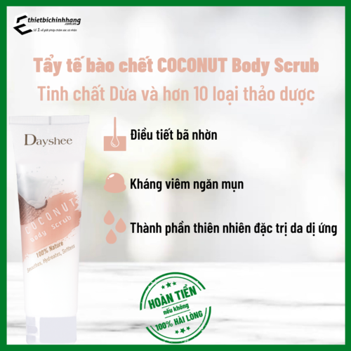 Dung dịch Tẩy tế bào chết dừa tươi Vỏ hạnh nhân và 10 thảo dược quý CÔNG THỨC ĐỘC QUYỀN- COCONUT BODY SCRUB