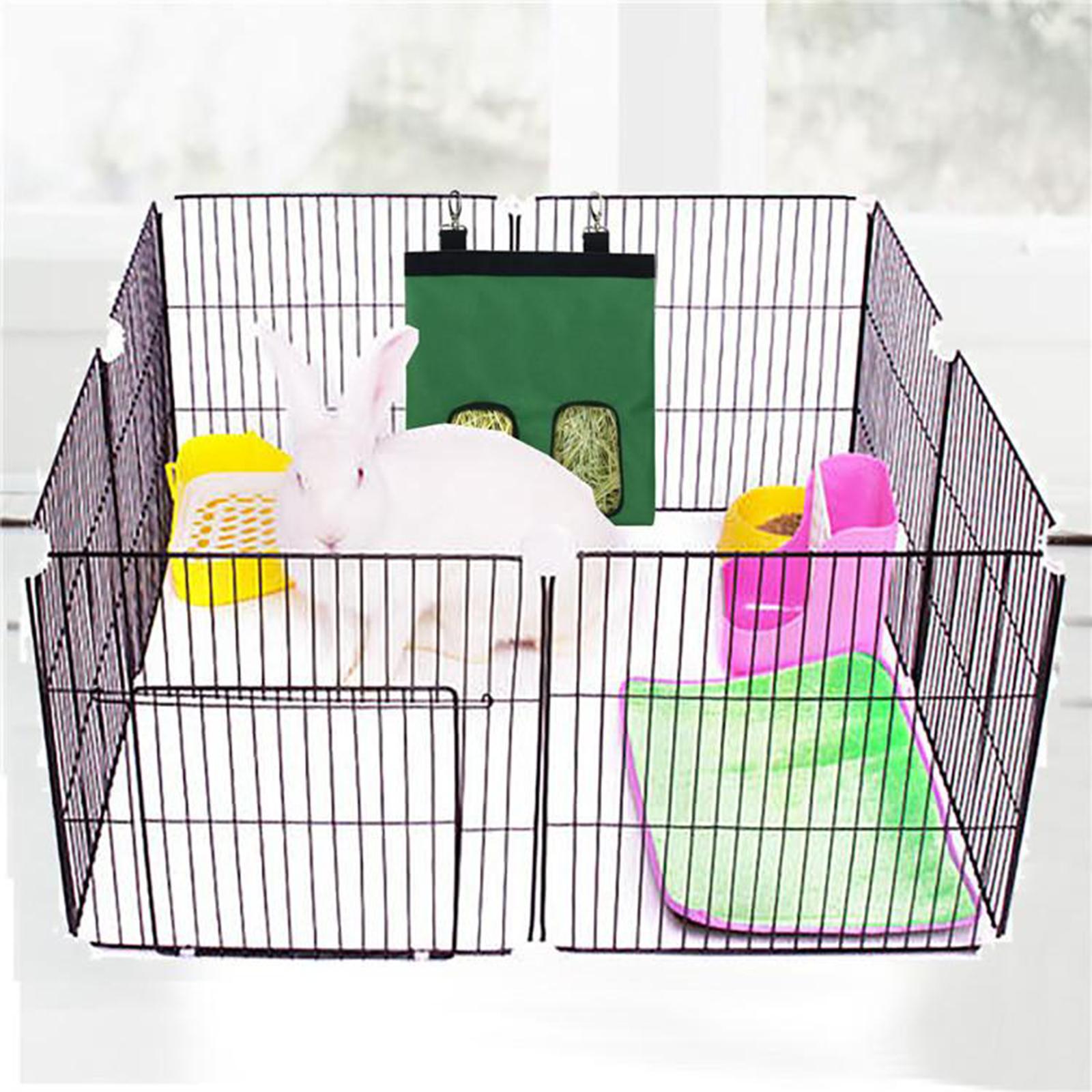 2pcs Rabbit Hay Feeder Bag Guinea Pig Hay Dispenser Sack for Small Animals