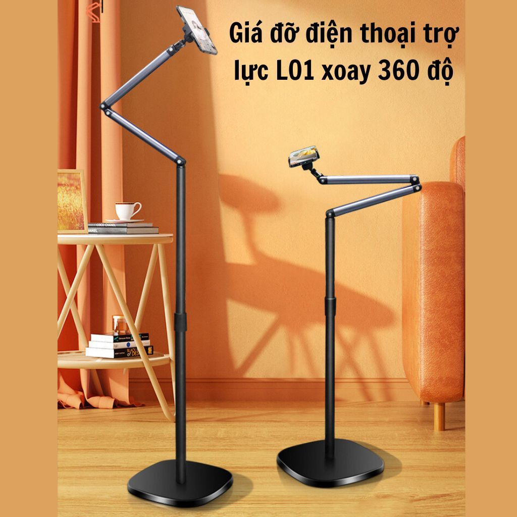 Giá đỡ điện thoại đa năng xoay đa góc L01 - Tripod điện thoại quay video, chụp ảnh, livestream hợp kim nhôm chắc chắn - Hàng chính hãng