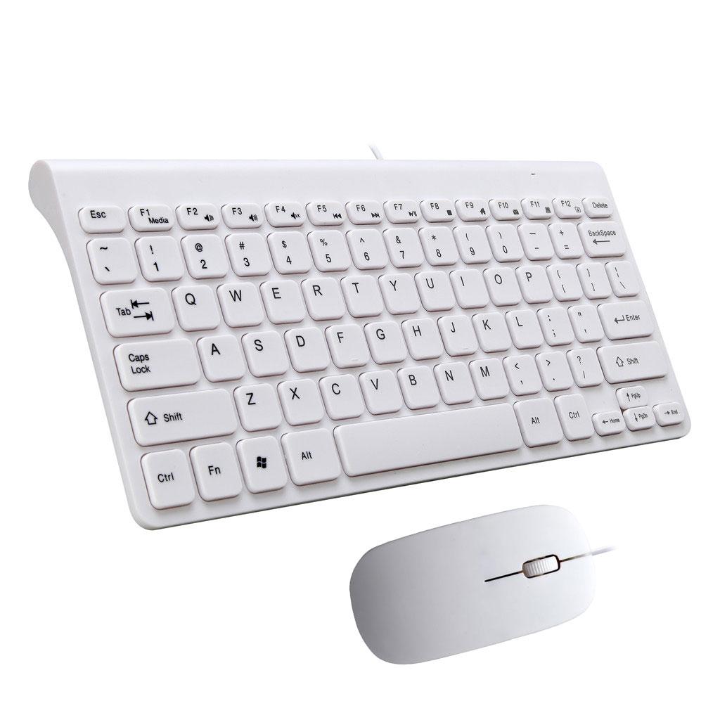 Universal 78 Keys USB2.0 Wired Gaming Keyboard And Mouse Combinations White