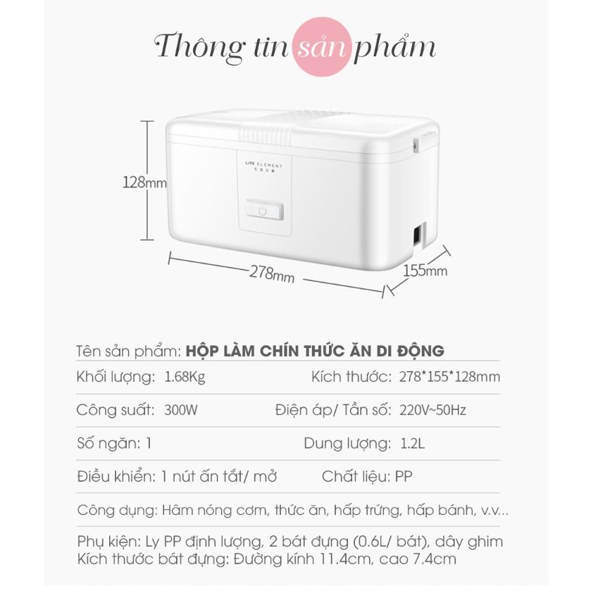 Hộp hâm nóng cơm di động mini Japan - Best Seller Tony