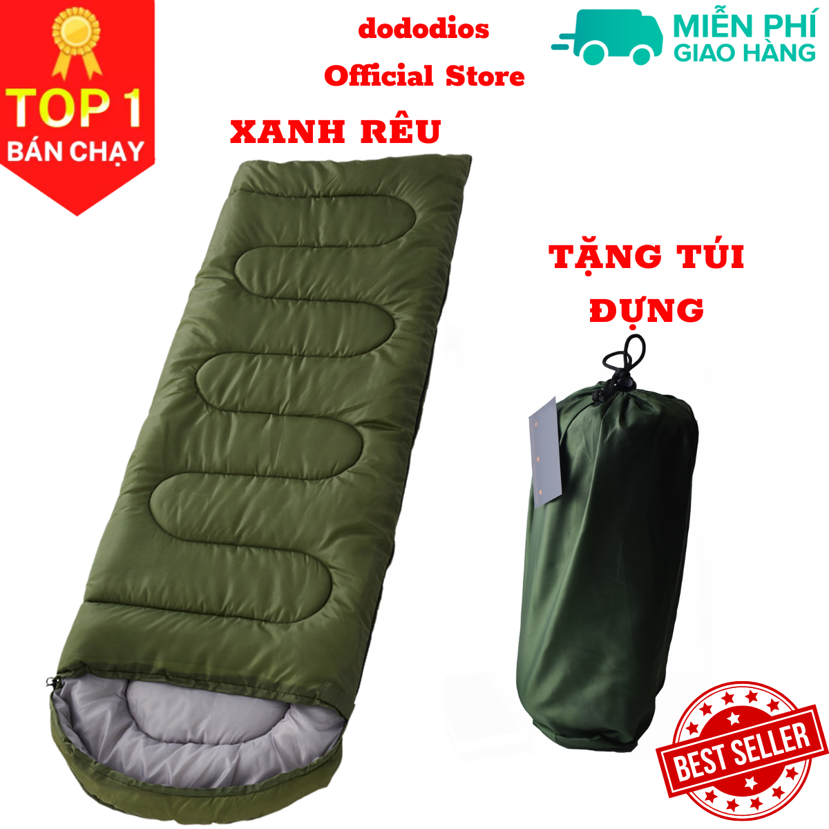 Túi Ngủ Văn Phòng Du Lịch, Phượt Cá Nhân, Túi Ngủ Mùa Đông - 3 Lớp Cao Cấp - Gói Gọn Tiện Ích- Hàng Chính Hãng - Túi ngủ văn phòng du lịch dã ngoại dododios ấm áp giữ nhiệt tốt hàng chính hãng