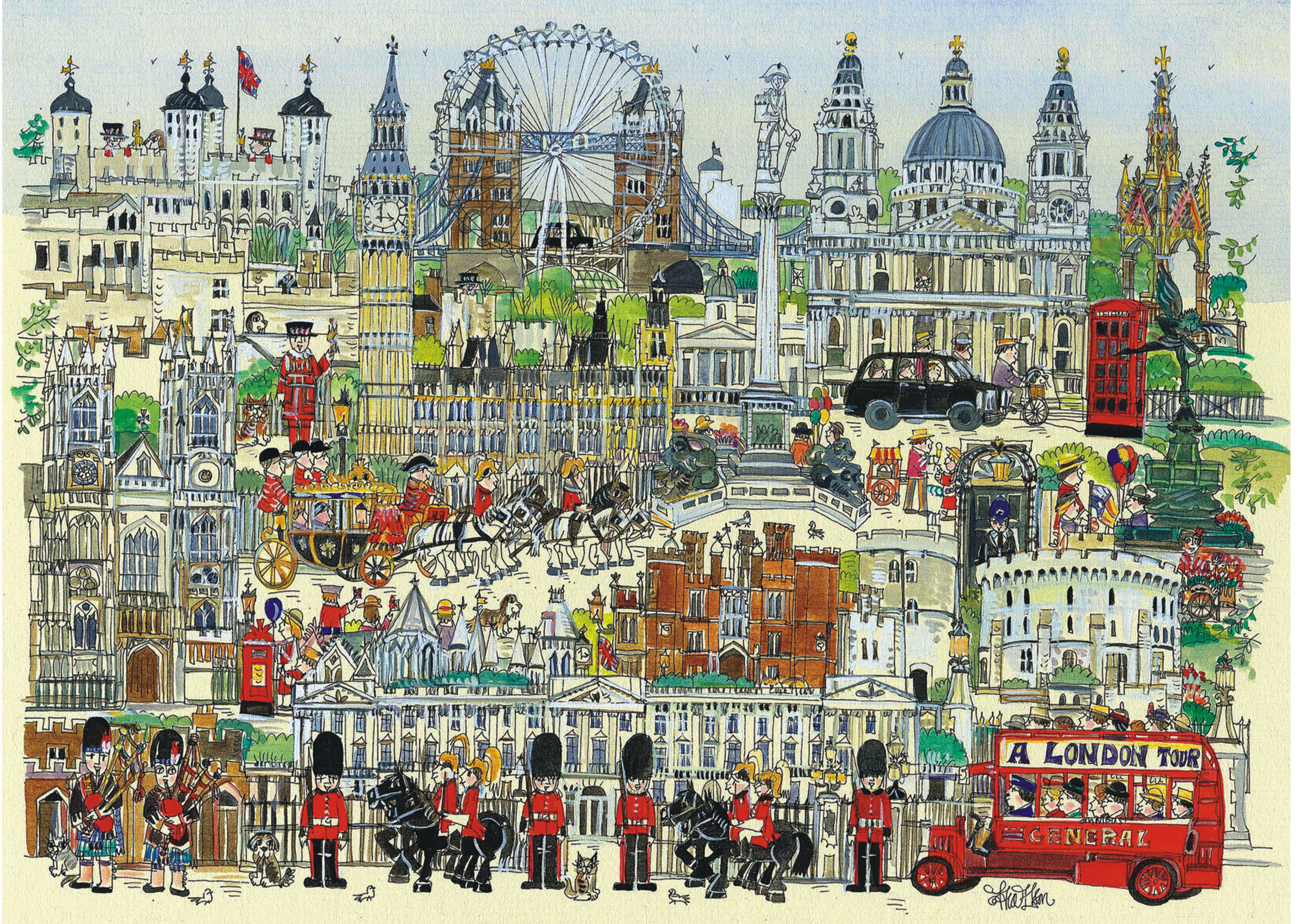 Bộ Tranh Ghép Xếp Hình 1000 Pcs Jigsaw Puzzle London Tự Do Bản Thú Vị Cao Cấp