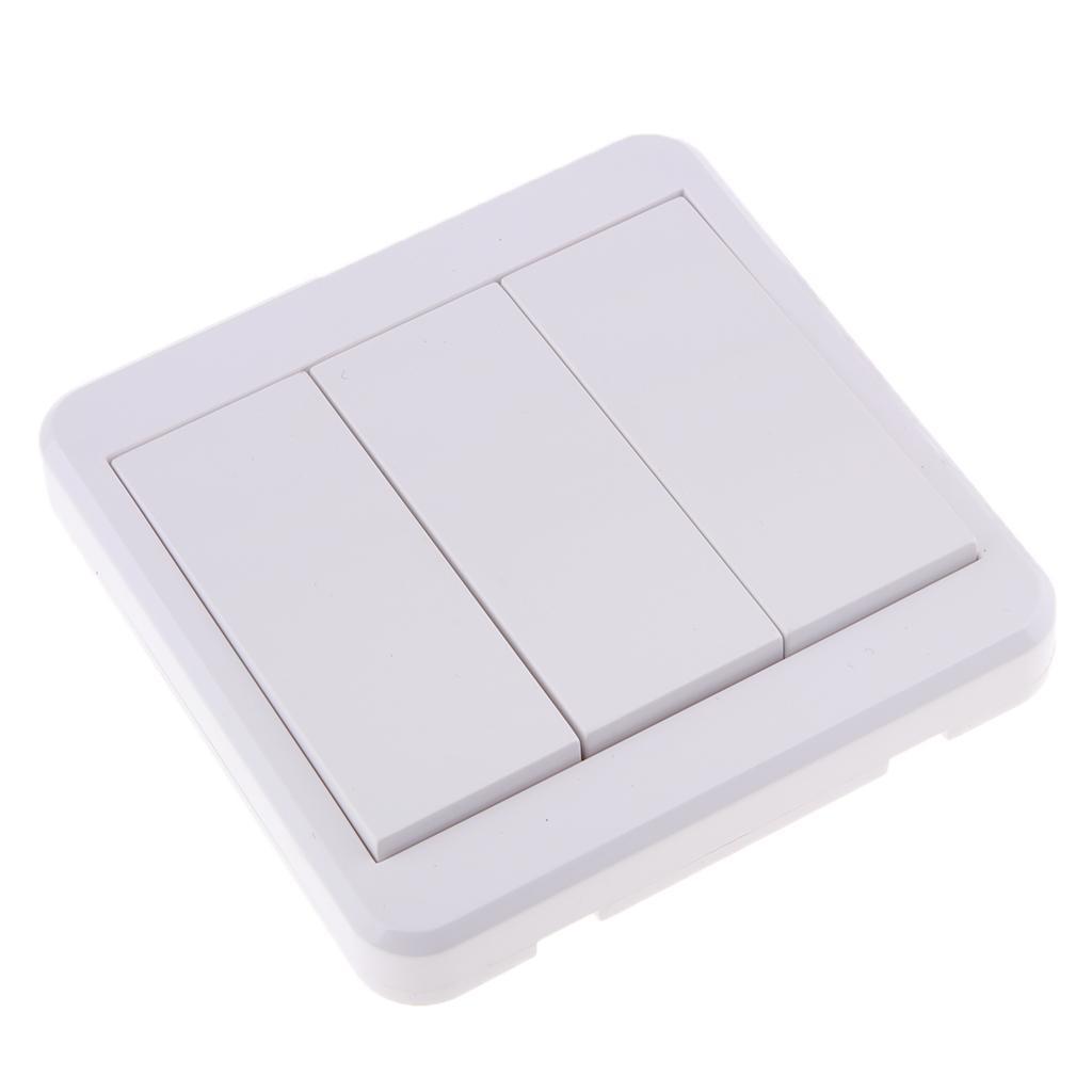 Lovoski Wireless Fireproofing Remote Control Light Switch Wall Panel 3 Way