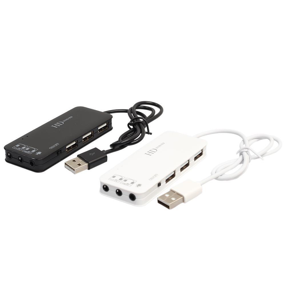 Adapter chia cổng tai nghe và 3 cổng USB cho máy tính tiện dụng