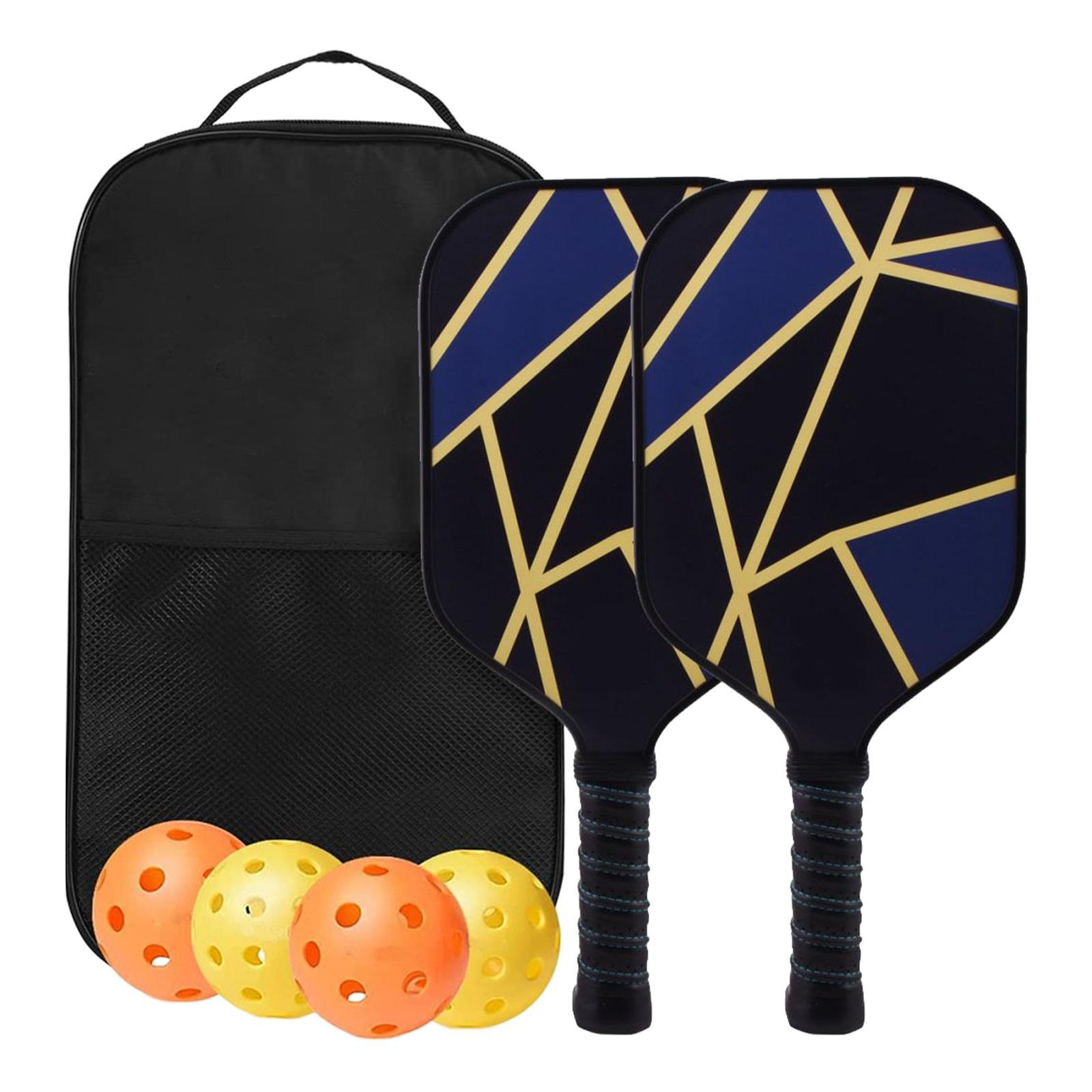 Paddle Set, Rackets with Storage Bag, Set of 2 Paddles, 4 Balls, 1 Carrying Bag