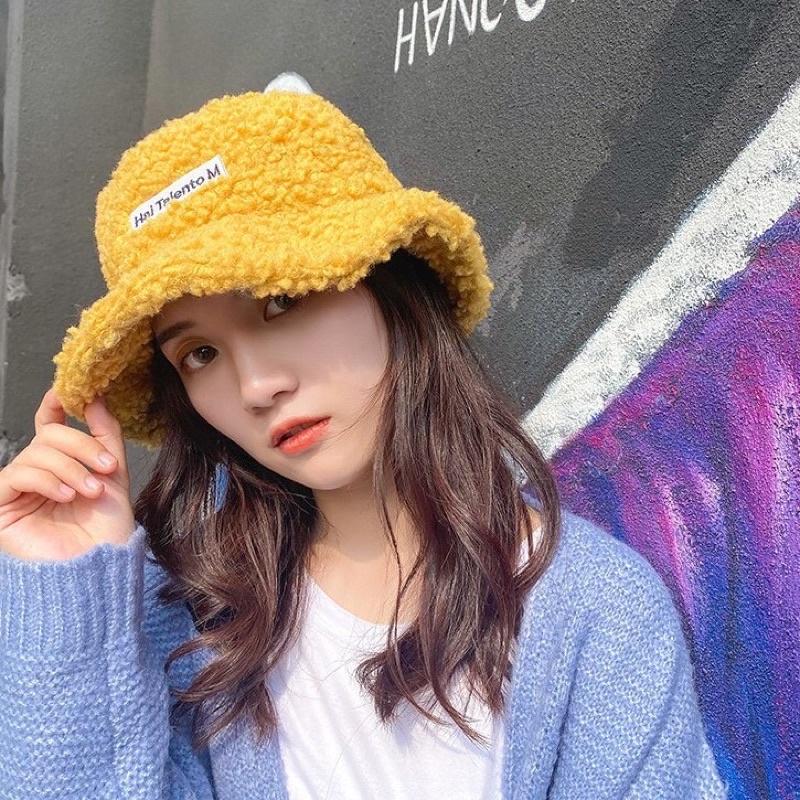 Mũ Len Lông Cừu Hot Trend phong cách HÀN QUỐC, Chất Liệu Vải Mềm Mại