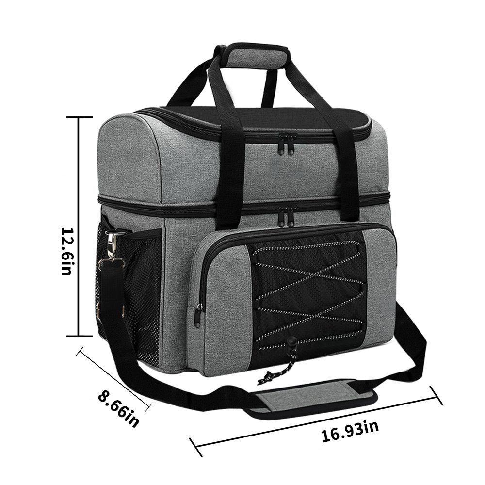 Bowling Bag for 2 Balls Portable Bowling Tote Bag with Padded Ball Holder for Double Ball and Pair of Bowling Shoes