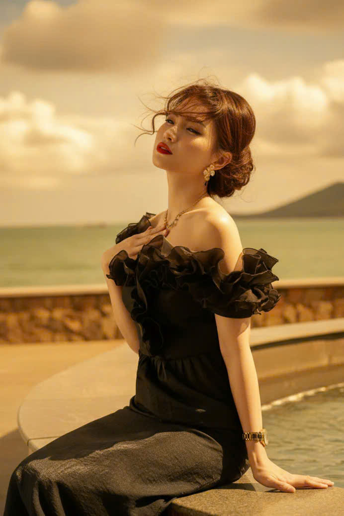 Đầm Maxi Trễ Vai, Đầm Dài Đi Tiệc, Đầm Dạ Hội Đen thời trang thiết kế Hity