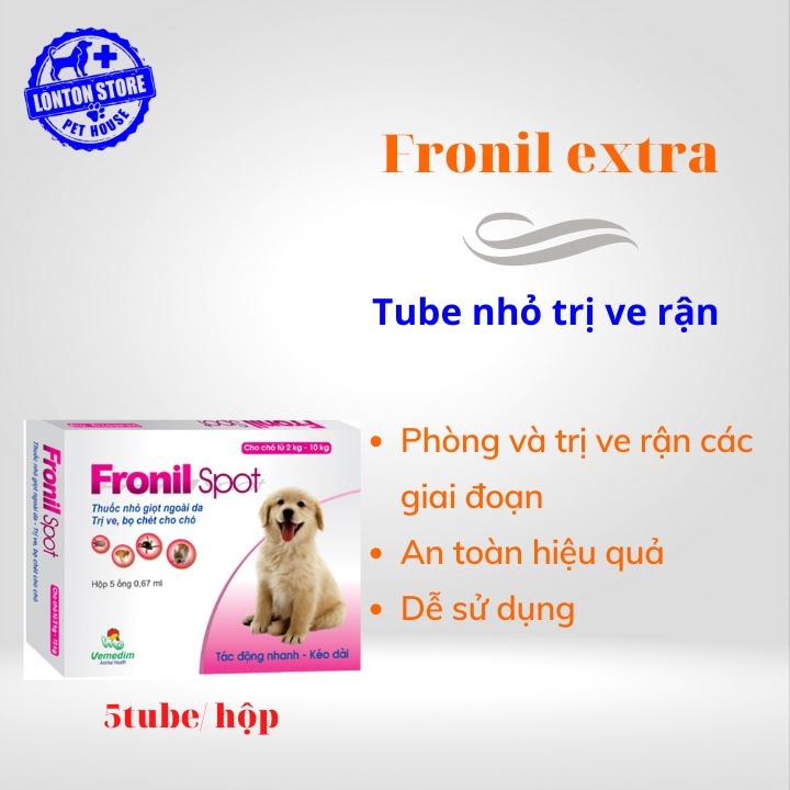 Tube nhỏ ve Fronil Spot - Diệt ve, bọ chét chó mèo hiệu quả, 5 tube/hộp