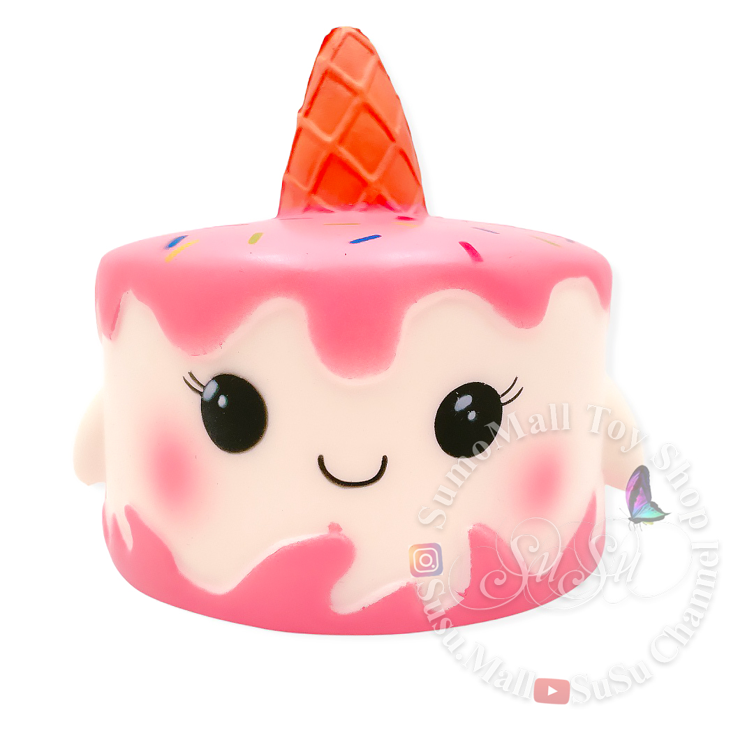 Mô hình Squishy bánh kem dâu siêu mềm tăng chậm quà tặng cho bé