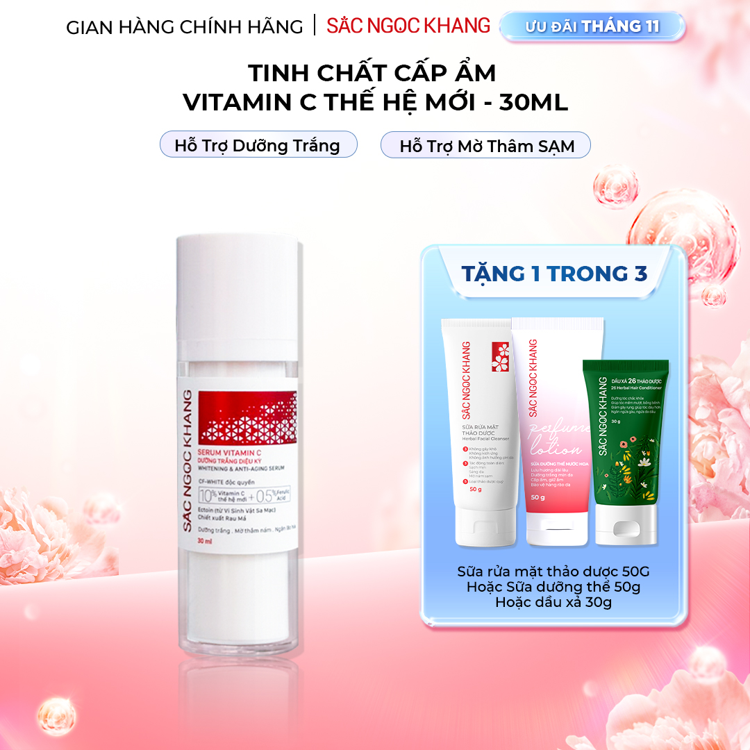 Tinh chất Serum C thế hệ mới Sắc Ngọc Khang 30ml giúp dưỡng trắng, mờ thâm nám, ngừa nếp nhăn