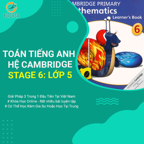 Khóa học Toán Tiếng Anh Hệ Cambridge: Stage 6 - Lớp 5 -