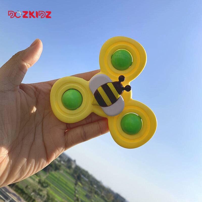 Đồ chơi trẻ em- Set 3 chong chóng hình cánh hoa và động vật (có miếng hút dán) - DOZKIDZ