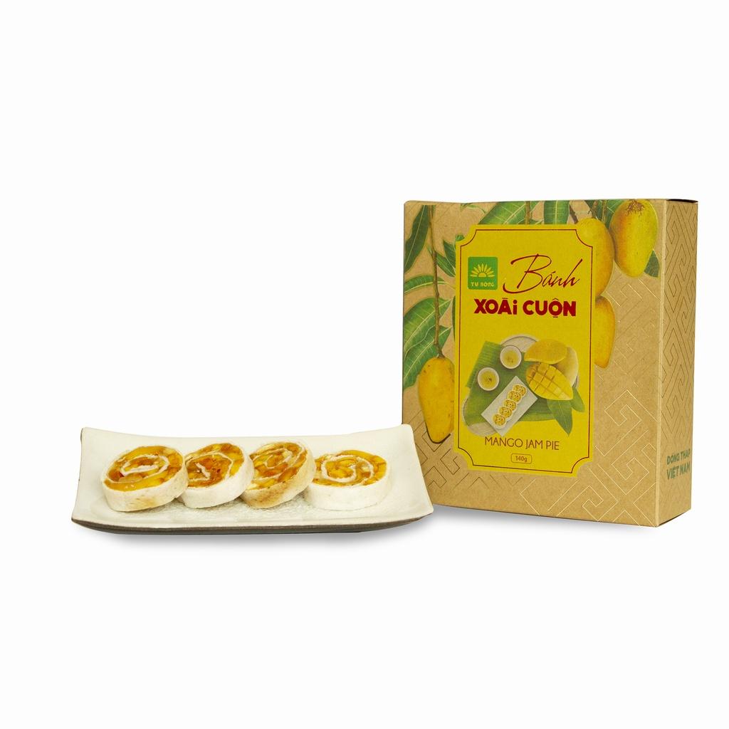 Combo 4 hộp mứt trái cây cuộn Tư Bông ít ngọt, đặc sản Đồng Tháp làm quà biếu Tết