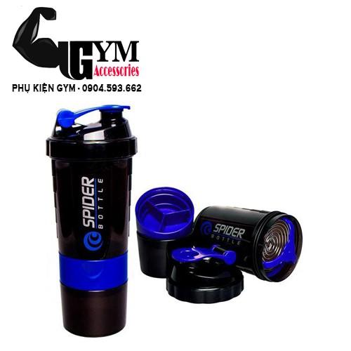 Bình lắc 3 ngăn bình nước thể thao Spider Bottle