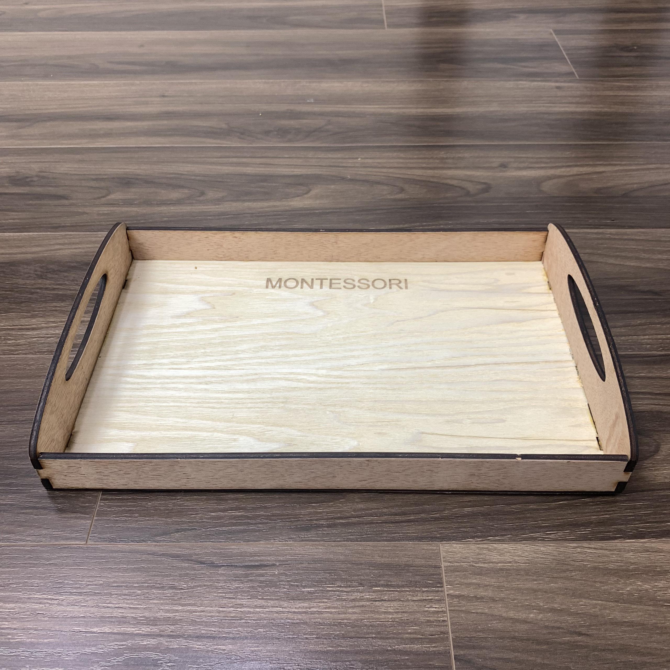 Đồ Chơi Montessori Bằng Gỗ Cho Trẻ Tập Buộc Dây Khéo Tay Kèm Khay Đựng Bằng Gỗ Tiện Lợi