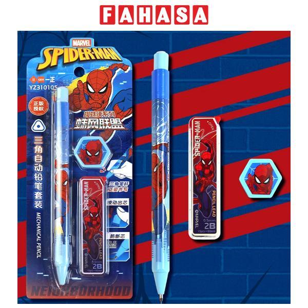 Bút Chì Bấm 0.5 mm Spider-Man Kèm Hộp Ruột Chì 2B - iiGEN YZ310105