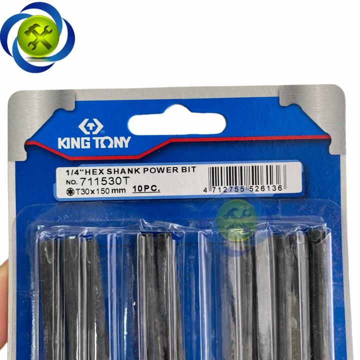 Mũi vặn vít sao T30 Kingtony 711530T dài 150mm loại không lỗ