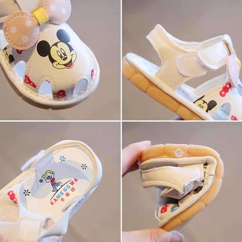 Dép tập đi cho bé gái Mickey có còi CHIP CHIP Quảng Châu A-1