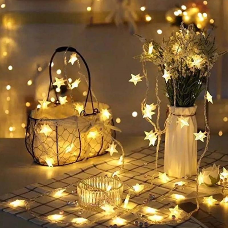 Đèn Led Trang Trí Vintage hình ngôi sao 3met, dùng điện