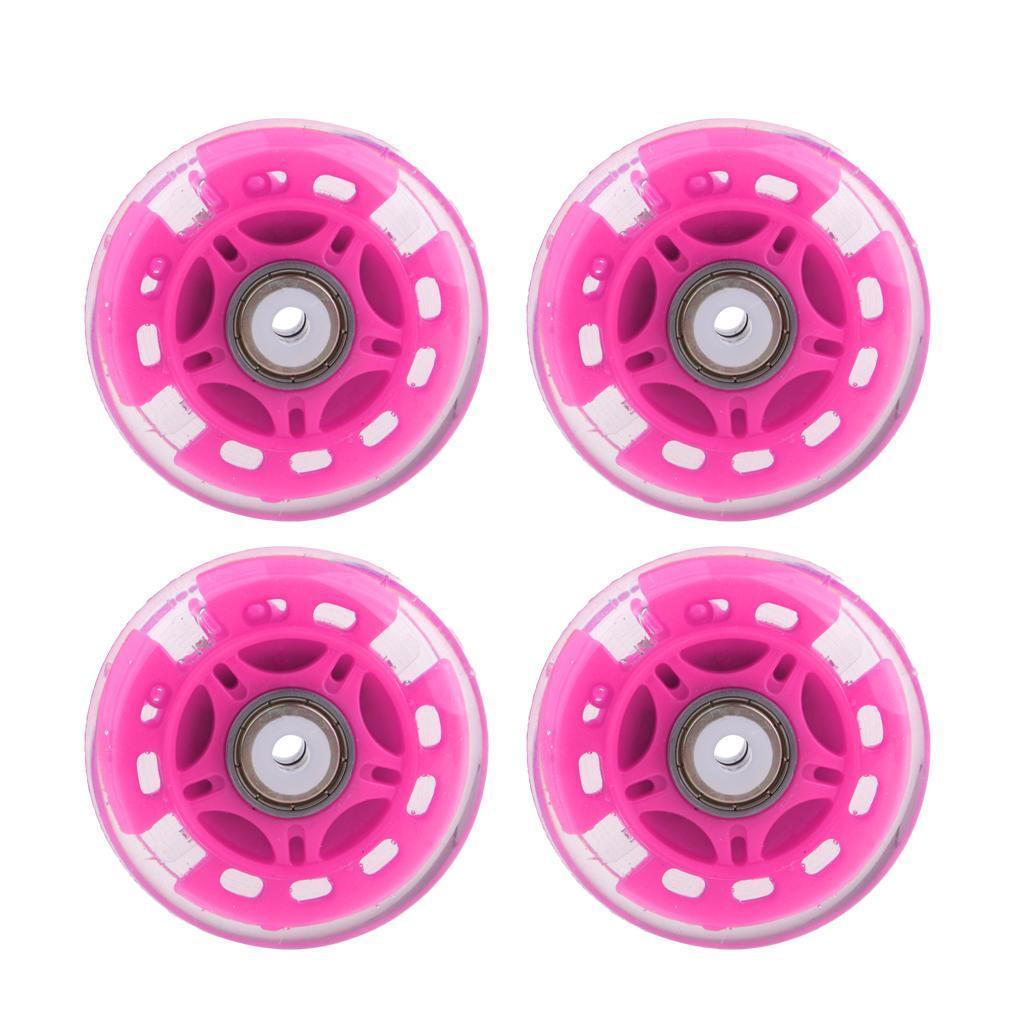 4Pcs Inline Sliding Flash PU Roller Skate Wheels for Skating Shoes
