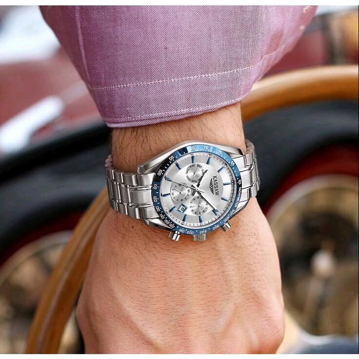 Đồng hồ nam chính hãng KASSAW K851-2 chống nước,chống xước,kính sapphire,Đồng hồ cơ ,dây kim loại thép không ghỉ 316,hàng mới 100%